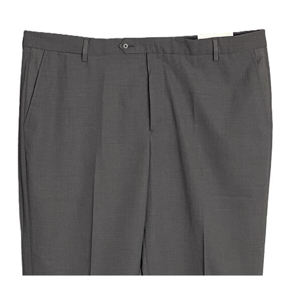 Nautica Ceylon Dress Pant Men's 42x32 Flat Front Active Stretch Dark Grey NEW - Picture 3 of 12
